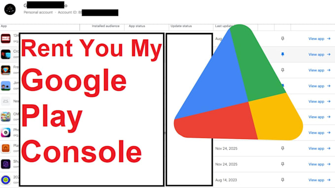 rent you my google play console publisher for a subscription