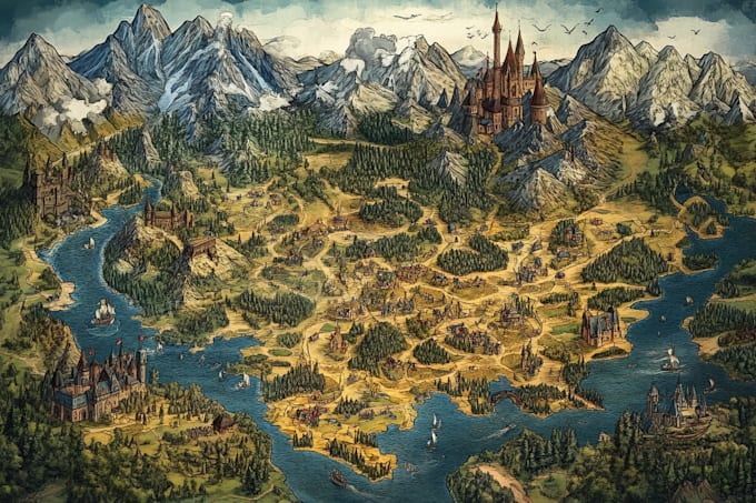 do a custom battle map for dnd, fantasy, rpgs