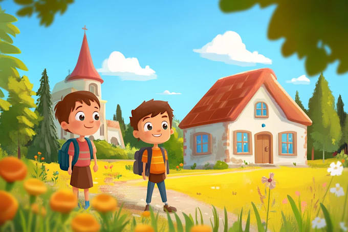 create stunning children book illustration package for KDP
