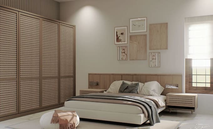 restyle 3dminimalist interior,cgi bedroom decor,wall panel design,dinning layout