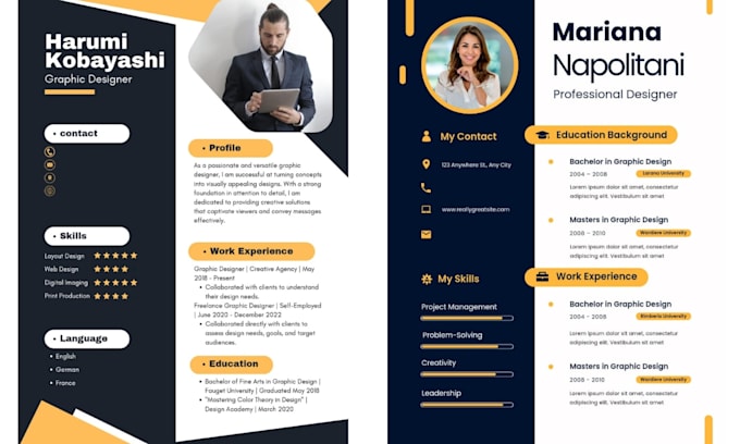 design a modern ats friendly resume or CV