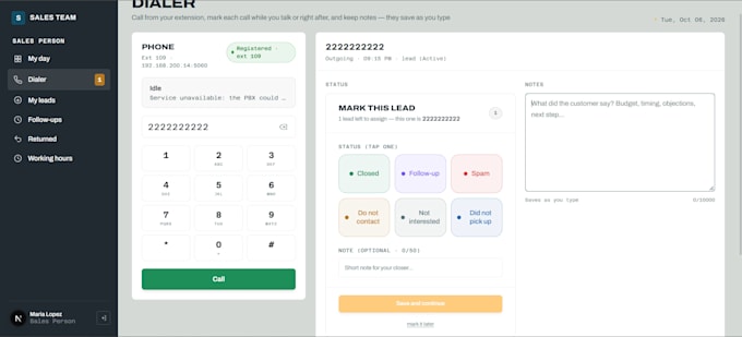 build CRM with softphone dialer for issabel calling agencies