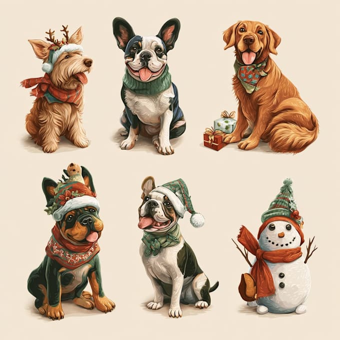 draw your christmas pet portrait