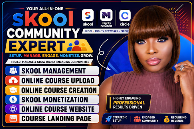 setup skool online community, create skool course, skool community manager