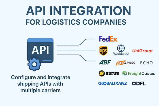 integrate shipping and logistics apis for rates, labels and tracking