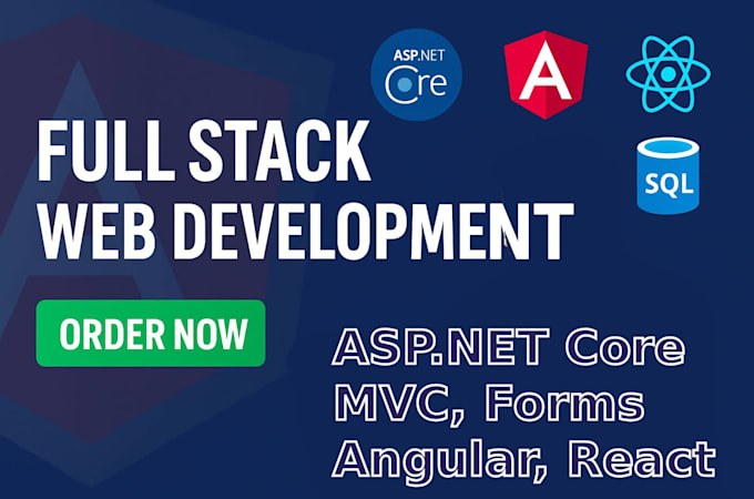 build enterprise apps by asp dotnet mvc, core, aspx angular