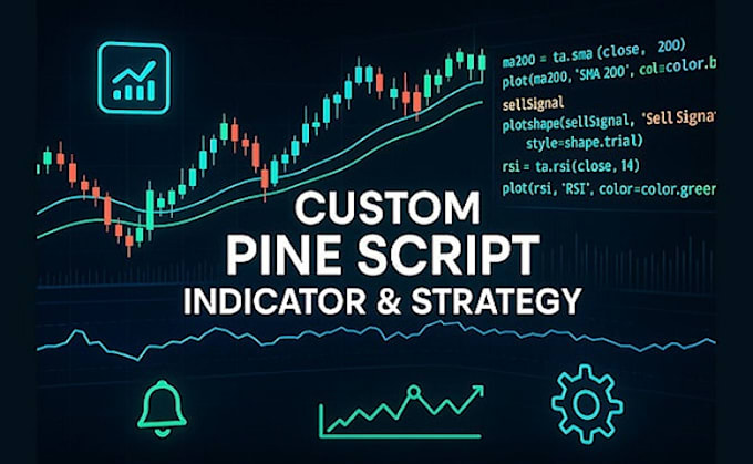 code custom tradingview indicators, strategy, signals, alerts in pinescript