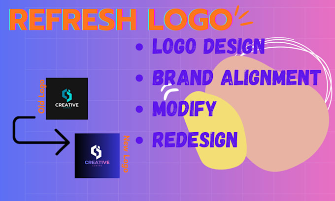 design update edit refresh vector logo business redesign