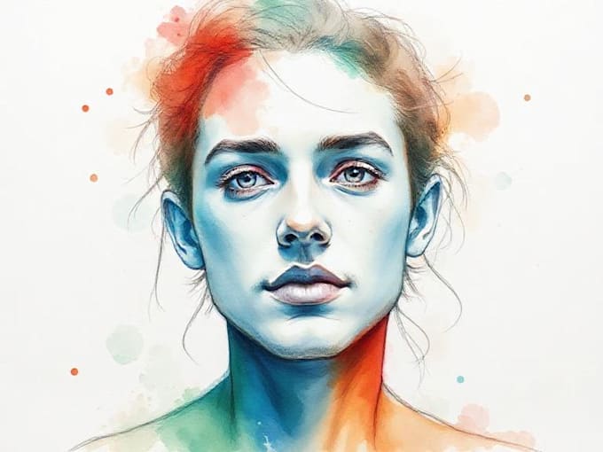 draw your portrait in a watercolor