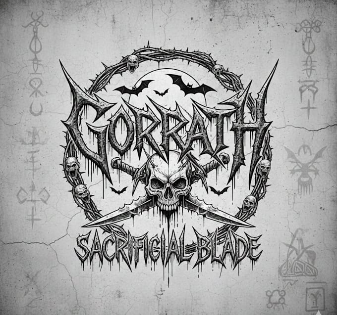 design a professional brutal band logo