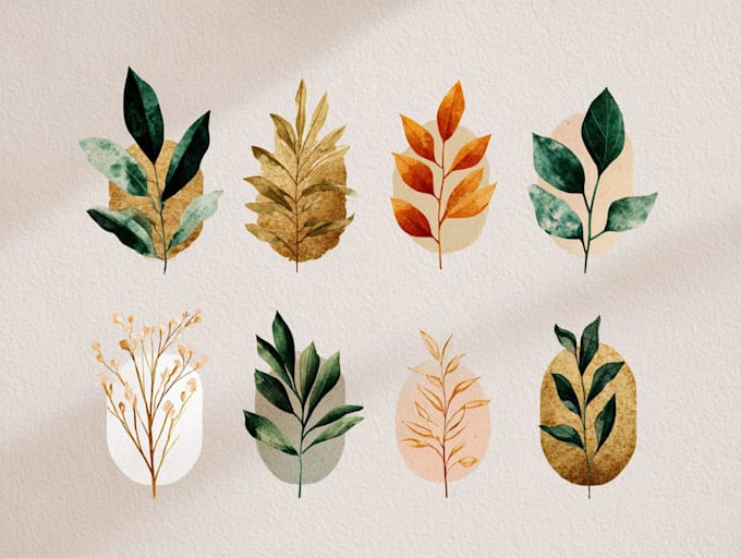 design modern botanical boho logo design with branding
