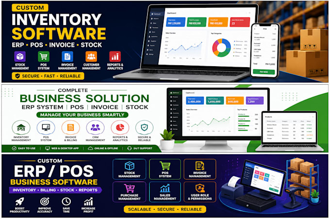 develop pos,stocks,inventory,accounts, software development
