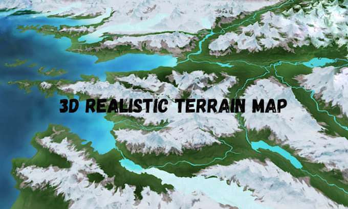 3d model realistic 3d terrain landscape, 3d maps design, topographic or contour