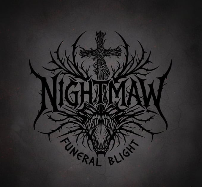 design a striking black metal logo