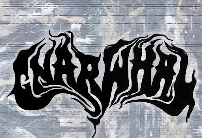 do a vintage stoner rock metal logo with collage