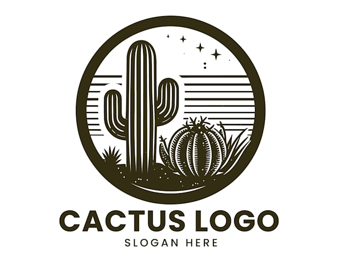 create awesome and gorgeous cactus logo design