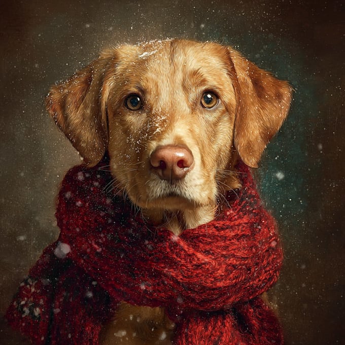 draw your christmas pet portrait