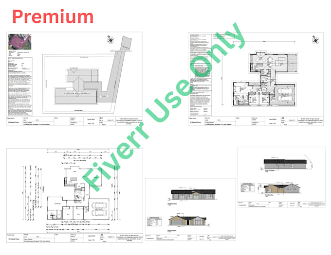 draft nz residential floor plans, elevations and site plans