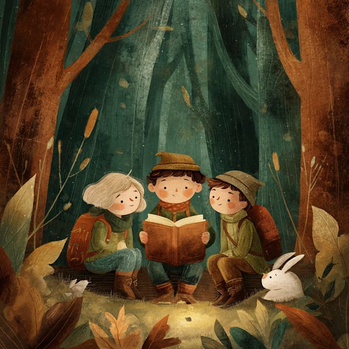 draw digital watercolor children book illustration