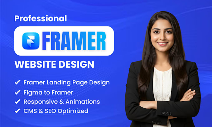 design a modern responsive and smooth interaction website in framer