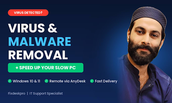 remove virus and malware and speed up your slow windows PC