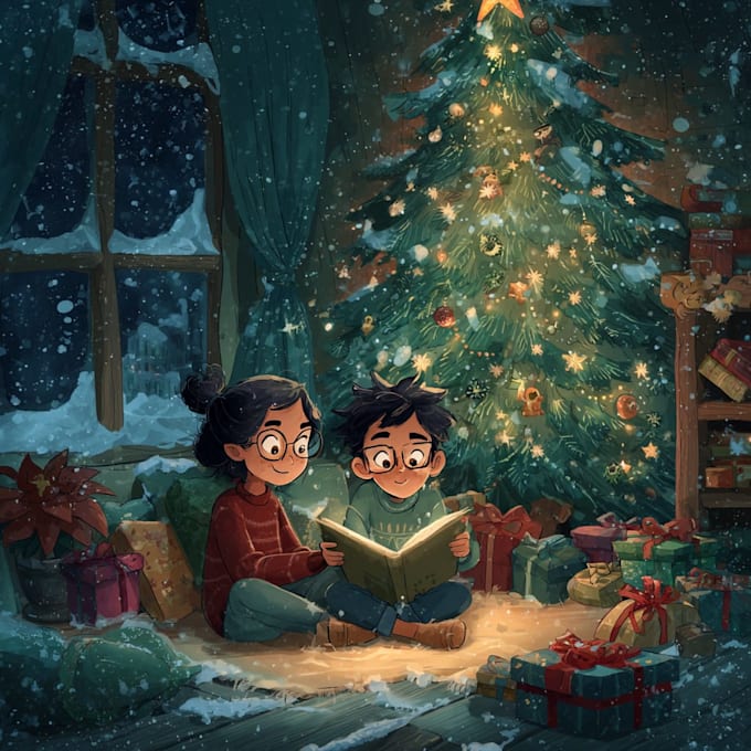 create festive holiday christmas design illustration