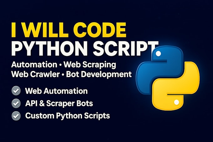 code python script for python automation web scraping crawler bot web automation