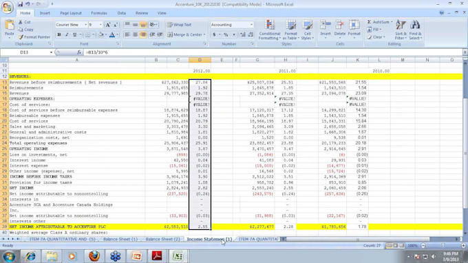 build an investor ready financial model and projections in excel