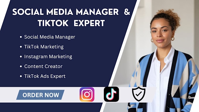 Social media content creator tiktok marketing social media manager ...