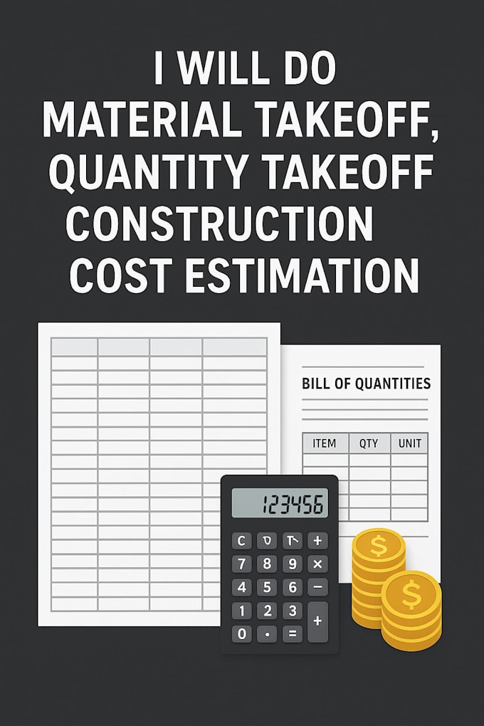 Do material take off quantity takeoff construction cost estimation by ...