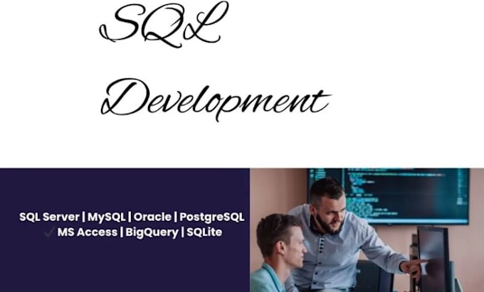 do database design, sql query, mysql, oracle database, sql server, sql database