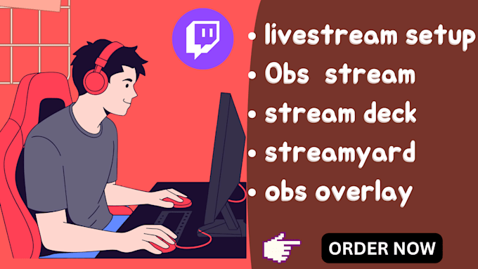 set up rtmp livestream server, obs overlay for youtube kick twitch stream