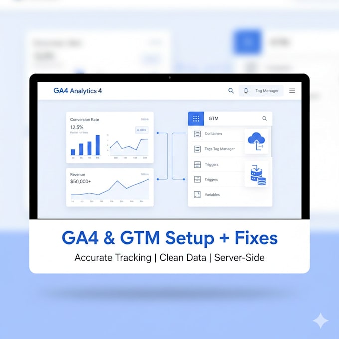 setup and fix ga4, GTM and server side tracking