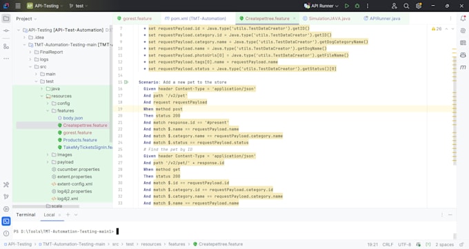perform sit,e2e,performance testing for rest apis