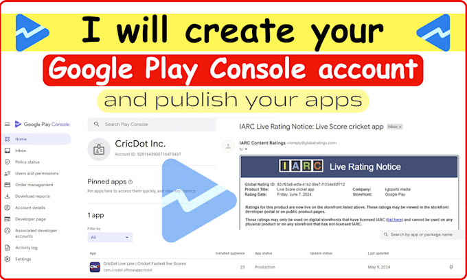 Create your google play console account and publish your apps by Rexona ...