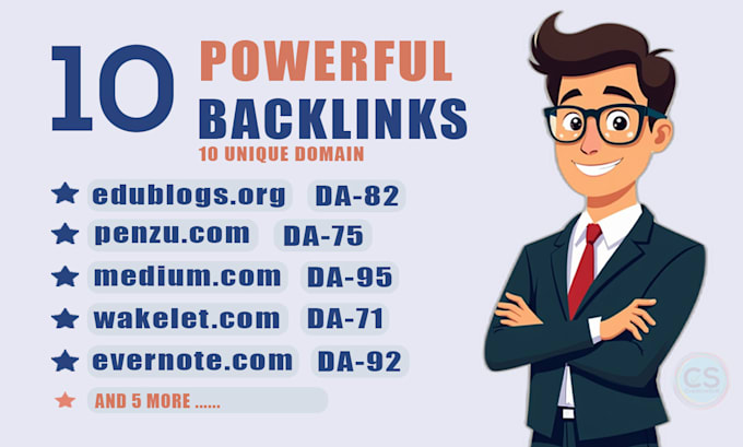 create 10 manual high authority SEO backlinks from high da pa websites