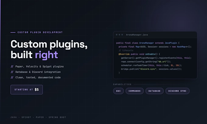 code mincraft plugin paper velocity spigot