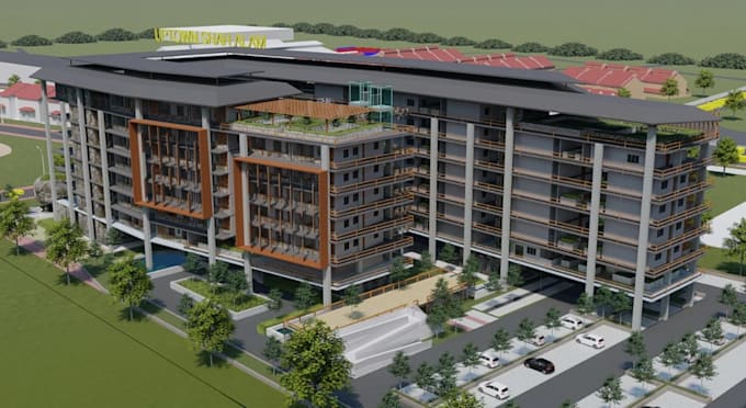 reconstruct multi storey building,facade rendering,high rise cgi,interior design