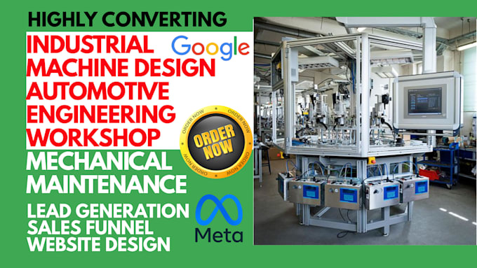 generate industrial machine design automotive engineering work leads and website