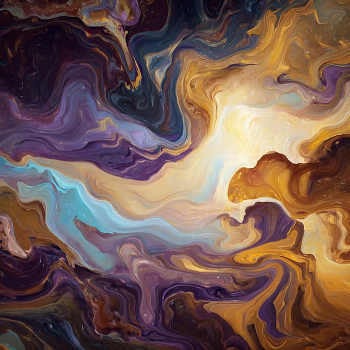 create digital oil abstract art