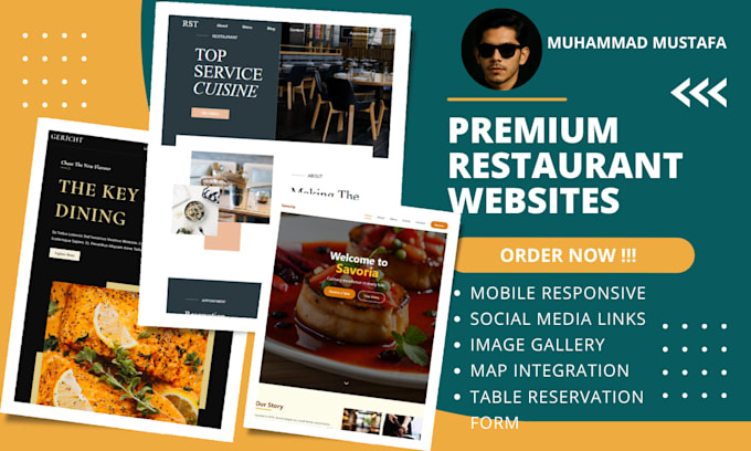 build a responsive restaurant website with online ordering and chatbot