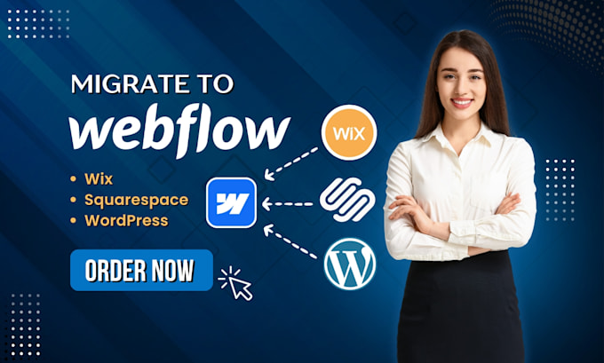 migrate or rebuild your wordpress, wix or squarespace website into webflow