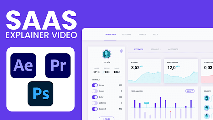 create animated saas explainer video, saas demo video