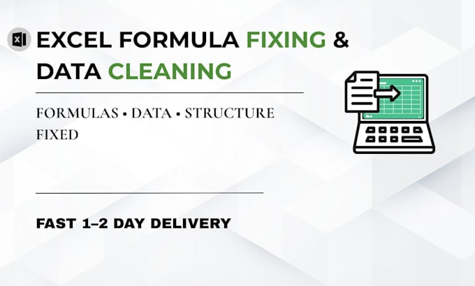 fix excel formulas, clean data, and format spreadsheets