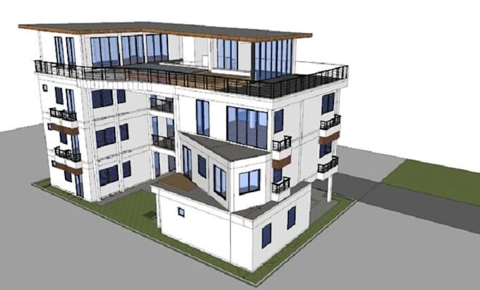 design 3d industrial warehouse, interior and exterior, 3d rendering