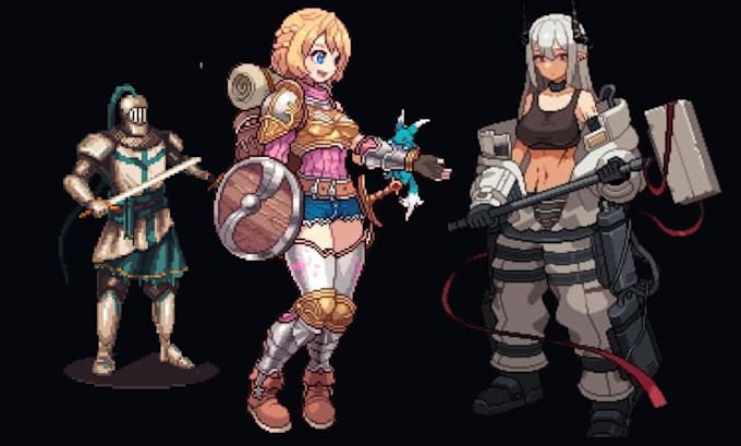 draw pixel map, tilesets 2d pixel game art pixel character animation spritesheet