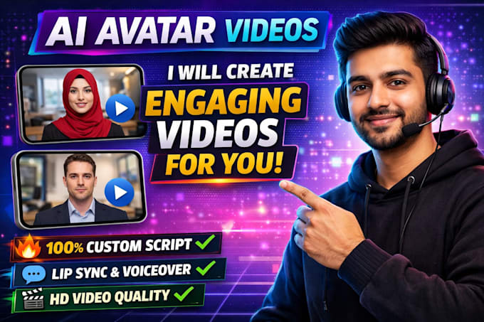 create ai professional avatar video for you