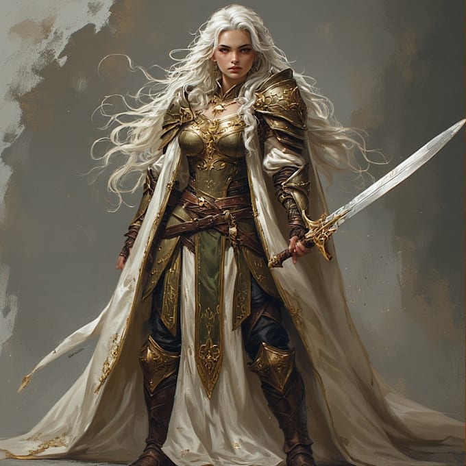draw dnd character design and illustration