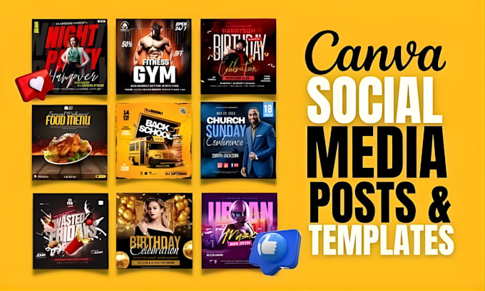 Design social media post graphics for facebook instagram canva ...