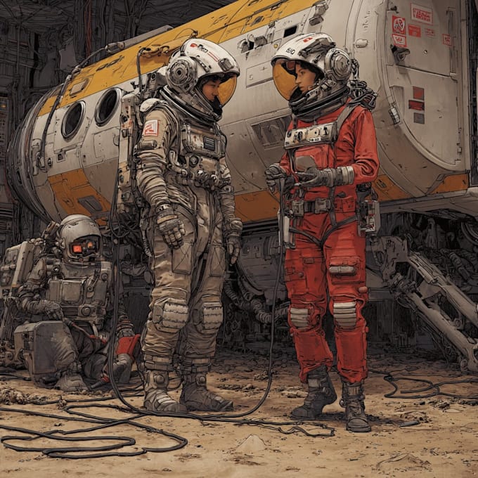 create sci fi illustration and sci fi concept art